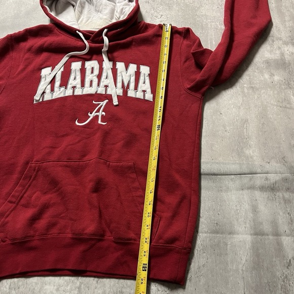 Alabama Crimson Tide Hoodie Sweatshirt Men Small Red Colosseum Pockets Spellout - Picture 7 of 11
